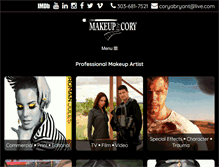 Tablet Screenshot of make-up-by-cory-denver.com